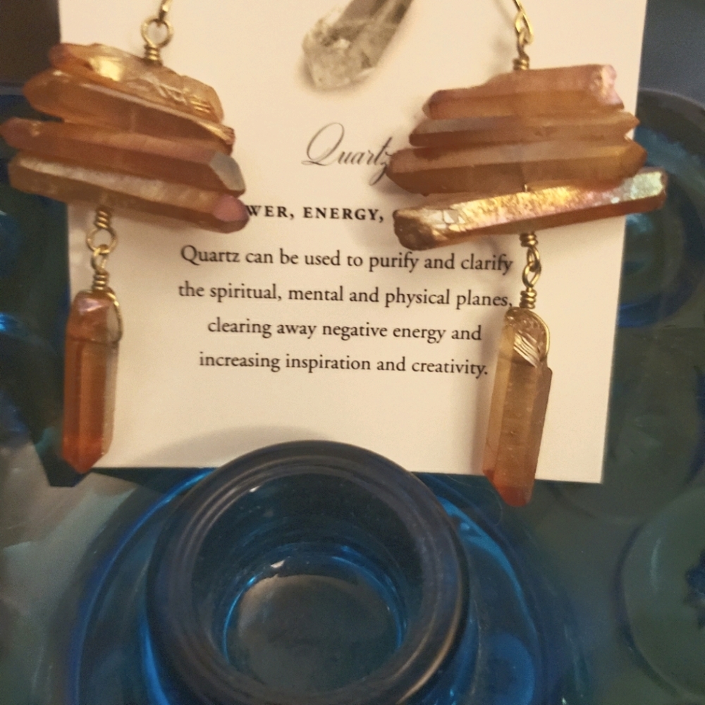 Quartz earrings